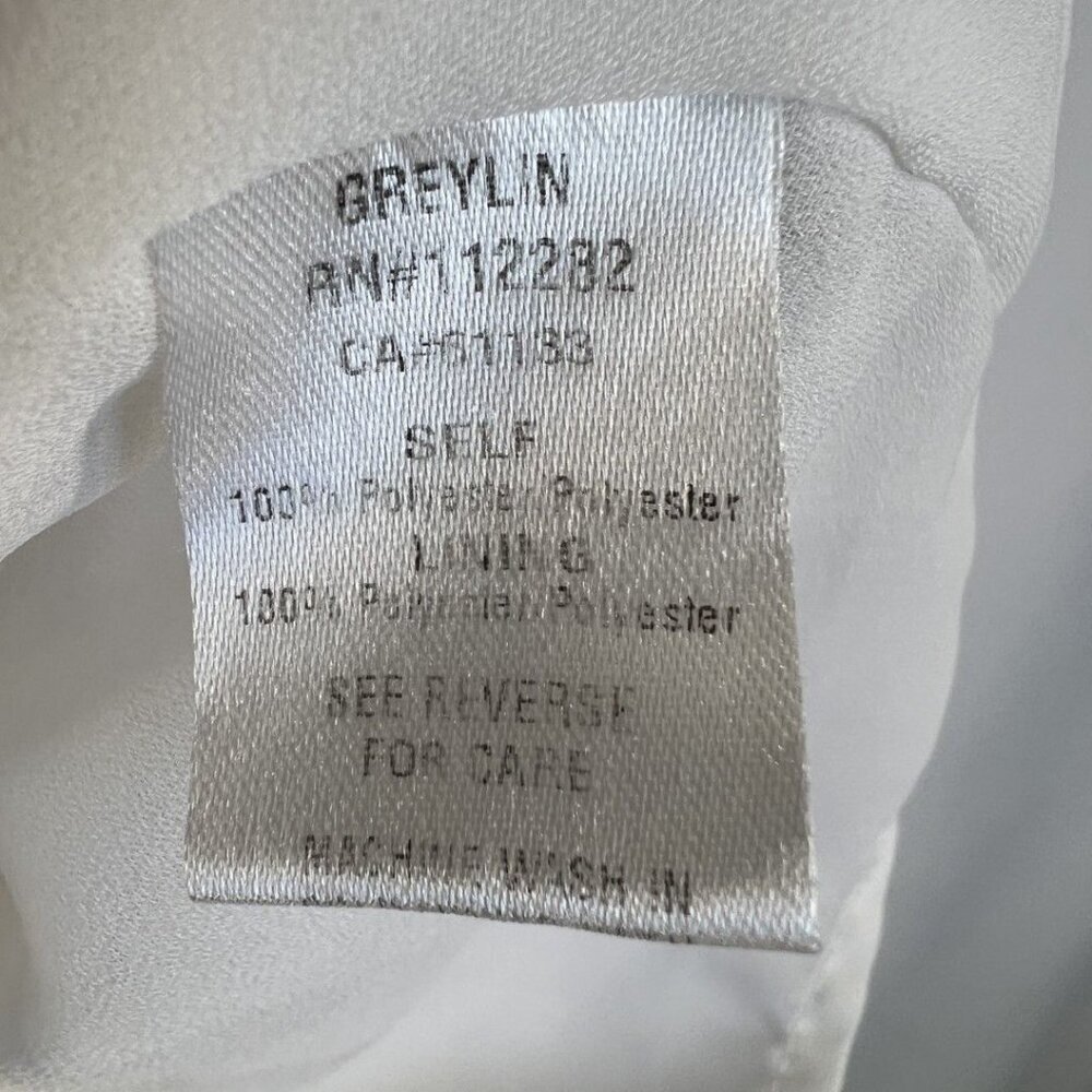 Greylin White Emma Ruffled Wrap Dress - Picture 14 of 15